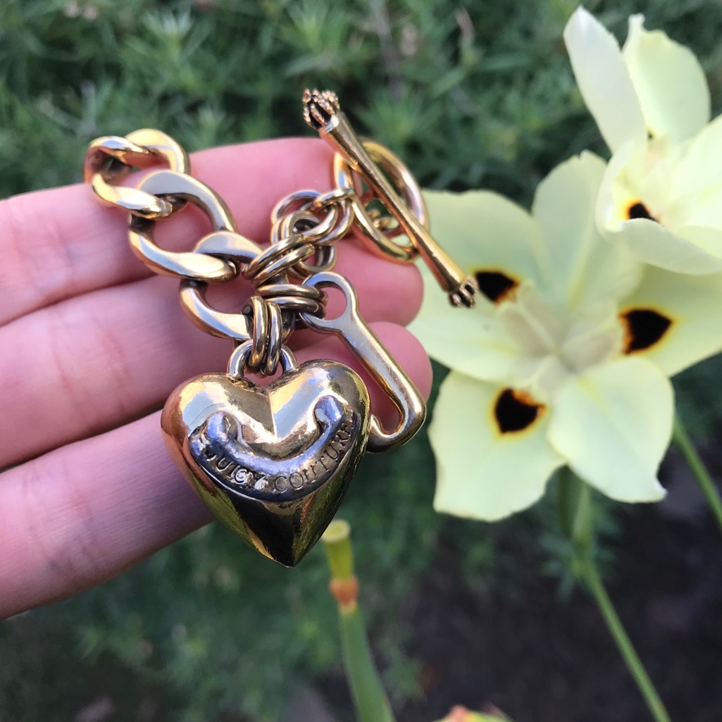 Juicy Couture Gold Charm Bracelet Y2k Love GP Scottish Dog Era Gift For Fans 50$